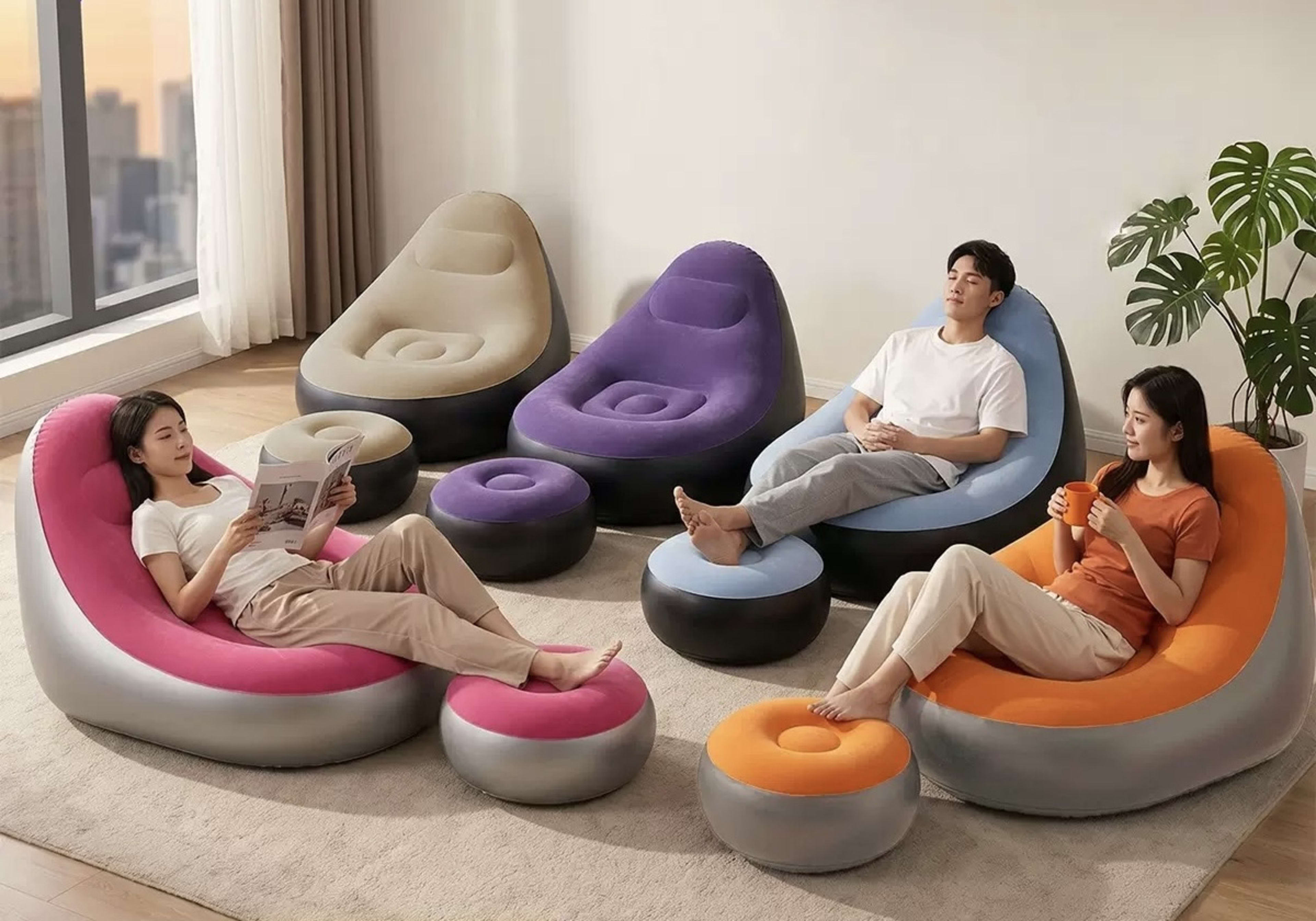 Inflatable Sofa Chair with Pump