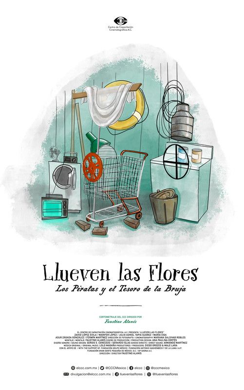 Portada de Llueven las flores, los piratas y el tesoro de la bruja