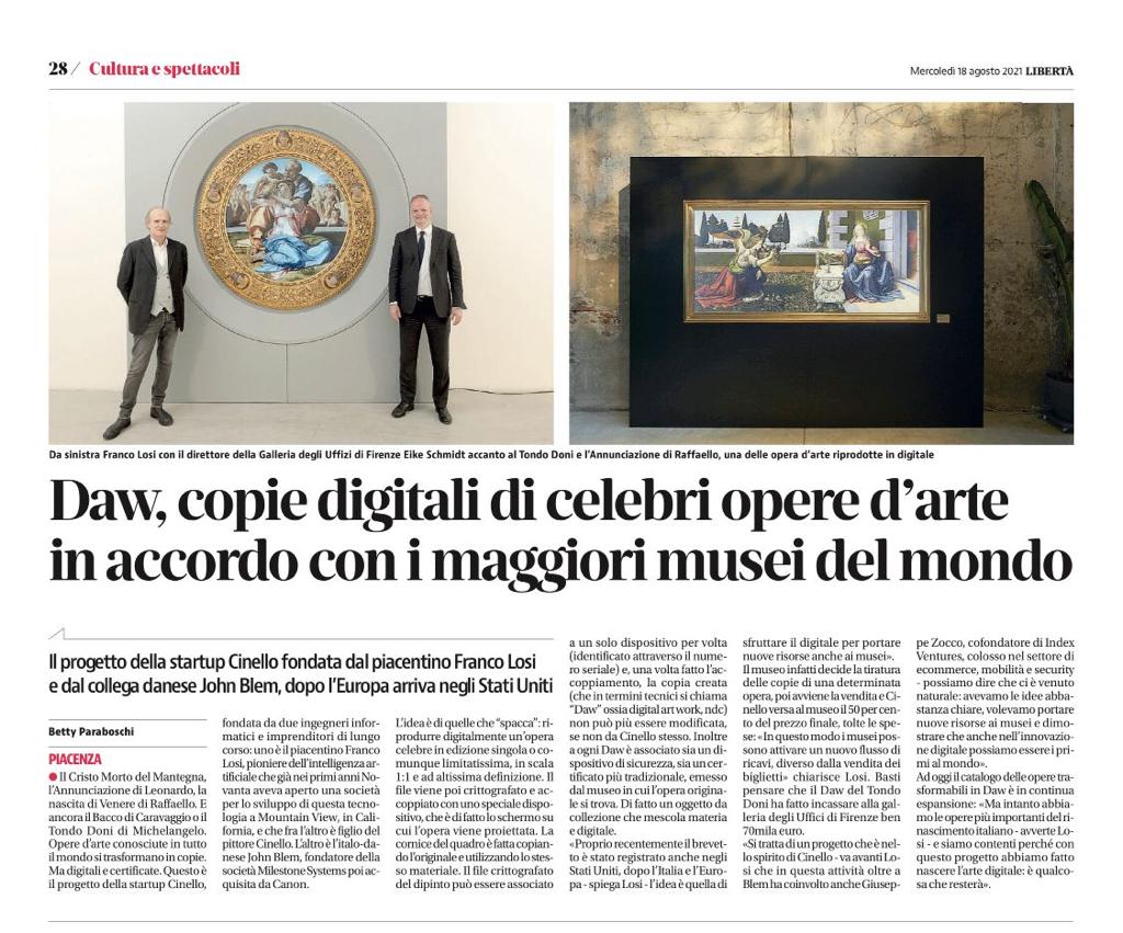 DAW, copie digitali di celebri opere d'arte in accordo con i maggiori musei del mondo DAW, copie digitali di celebri opere d'arte in accordo con i maggiori musei del mondo