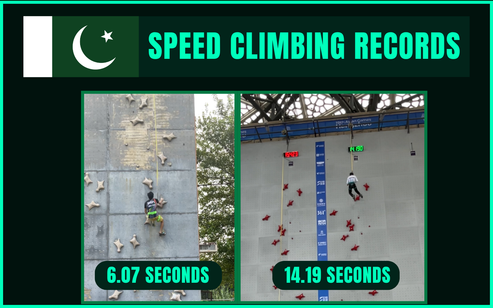 Pakistan Speed Climbing Records List