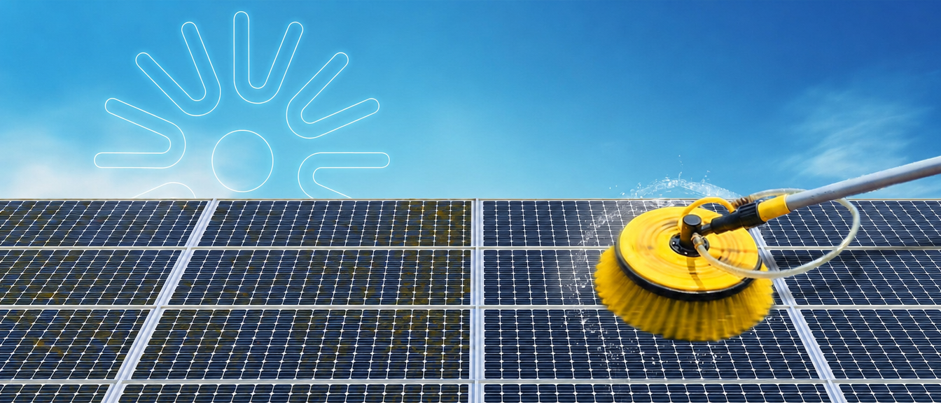 Solar panel cleaning