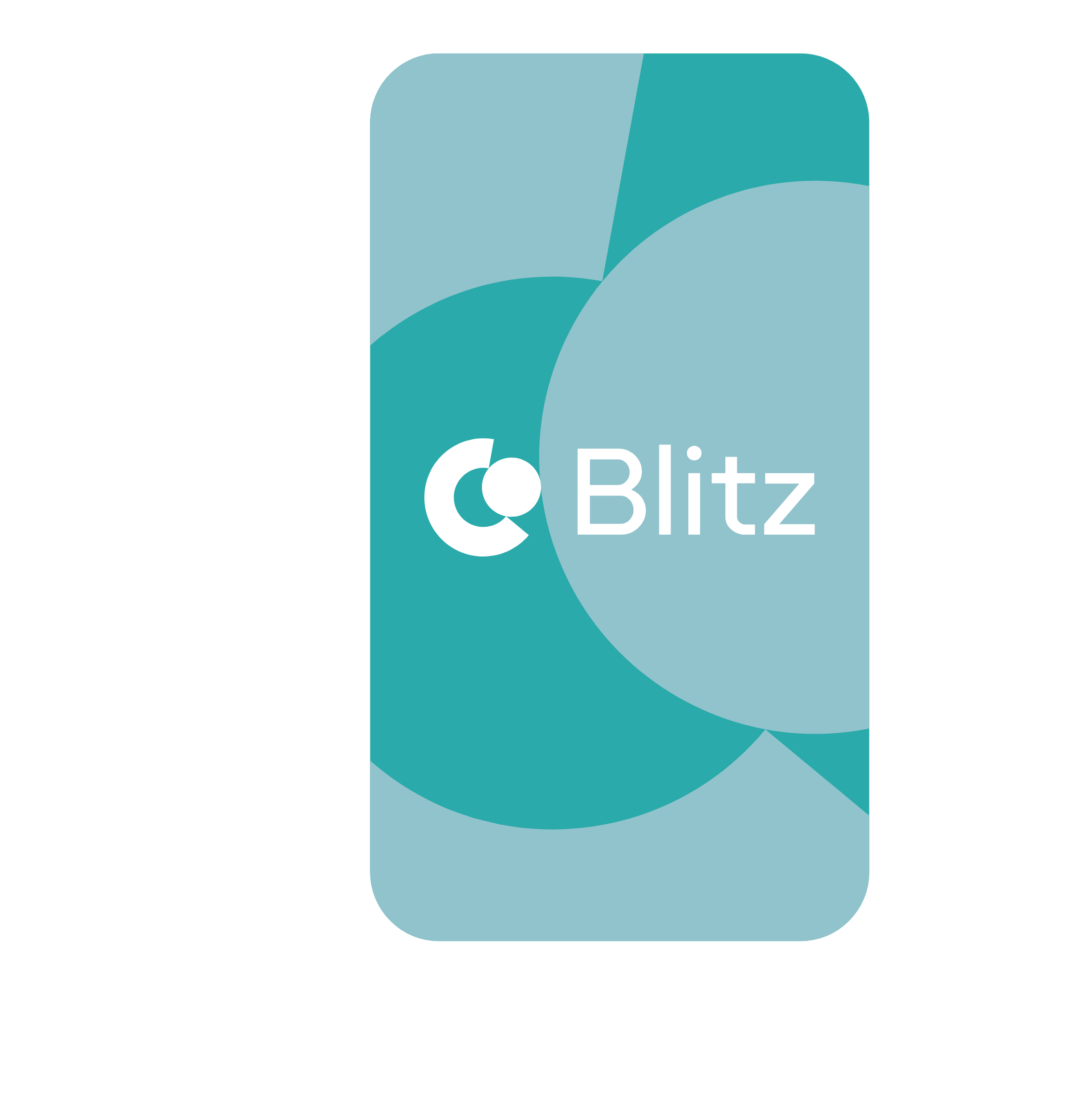smartphone screen with Blitz logo
