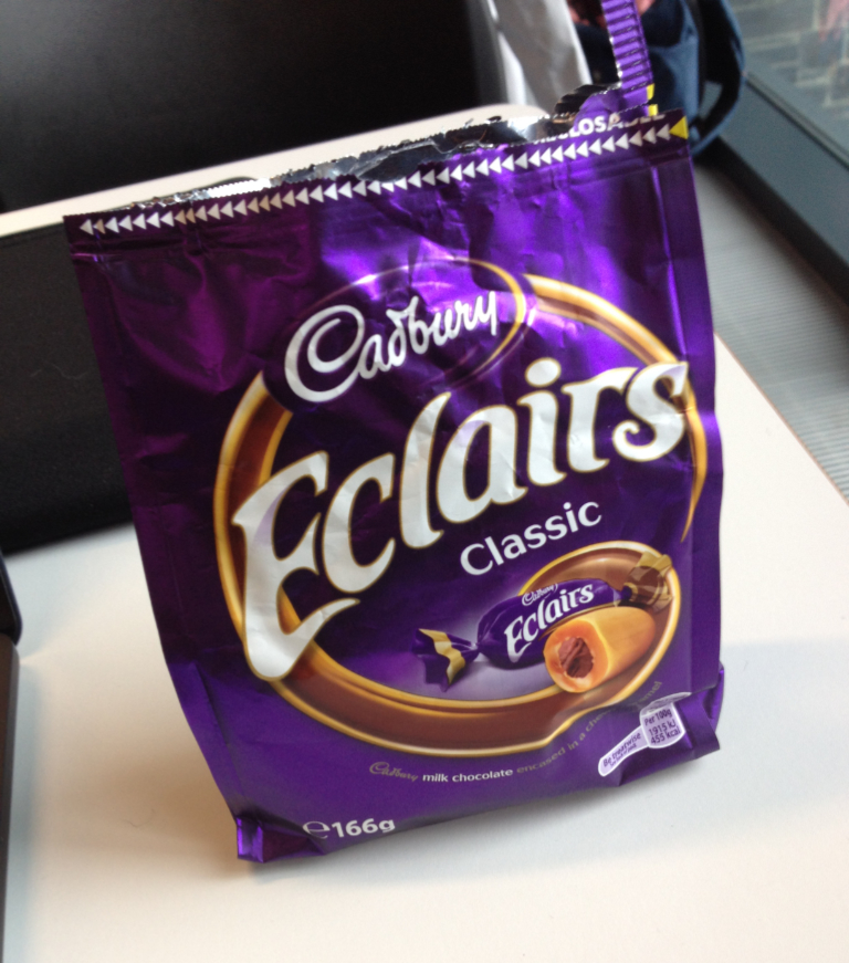 A bag of Cadbury's Eclairs