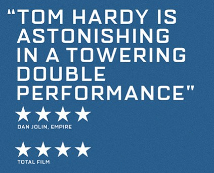 Industry review star rating from 'Legend' movie poster