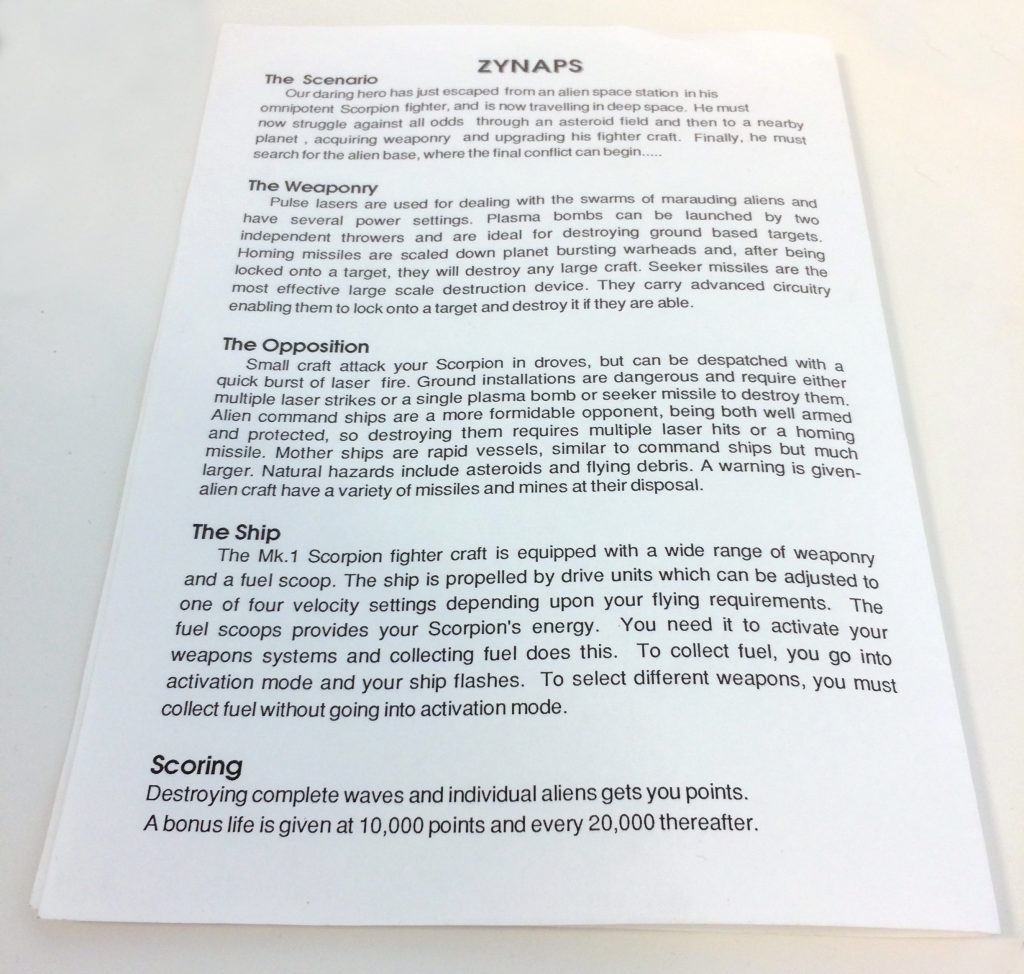 The original hard copy of our 'expertly' desk-top published review written as teenagers in the 1980s