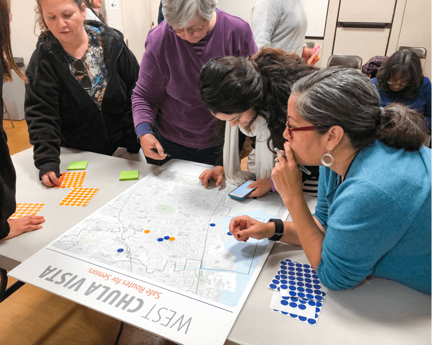 How We Do What We Do People reviewing Chula Vista Safe Routes for Seniors