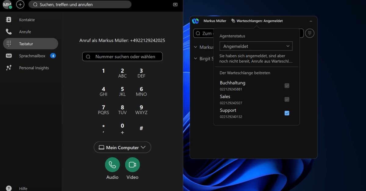 Call-Center der Placetel Cloud-Telefonanlage