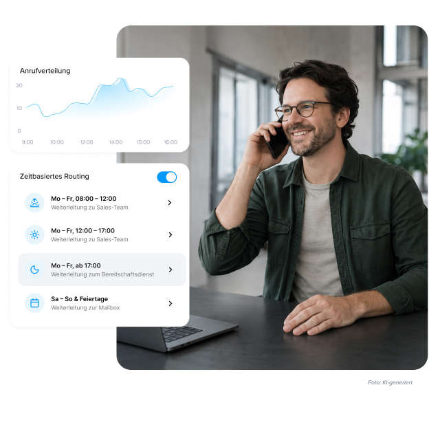 Anrufverteilung & zeitbasiertes Routing bei der Placetel Cloud-Telefonanlage