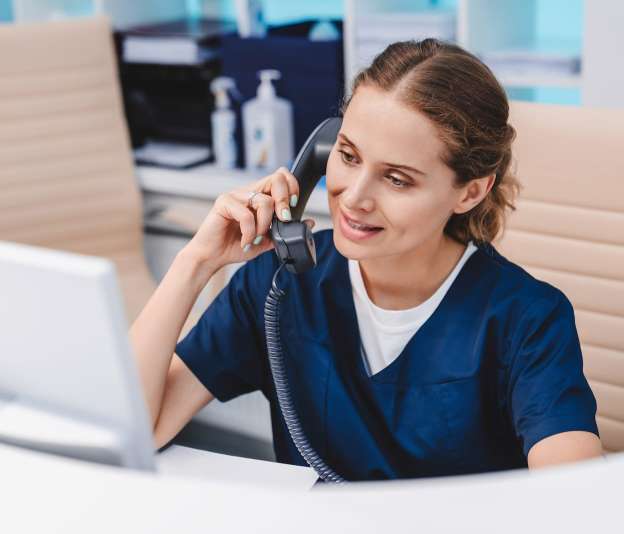 Telefonanlage in einer Arztpraxis