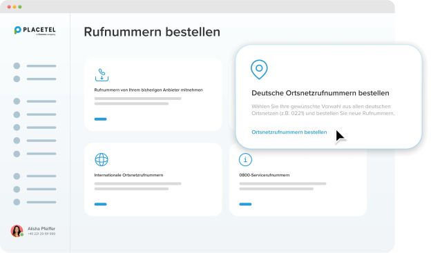 Rufnummern in der Placetel Telefonanlage bestellen