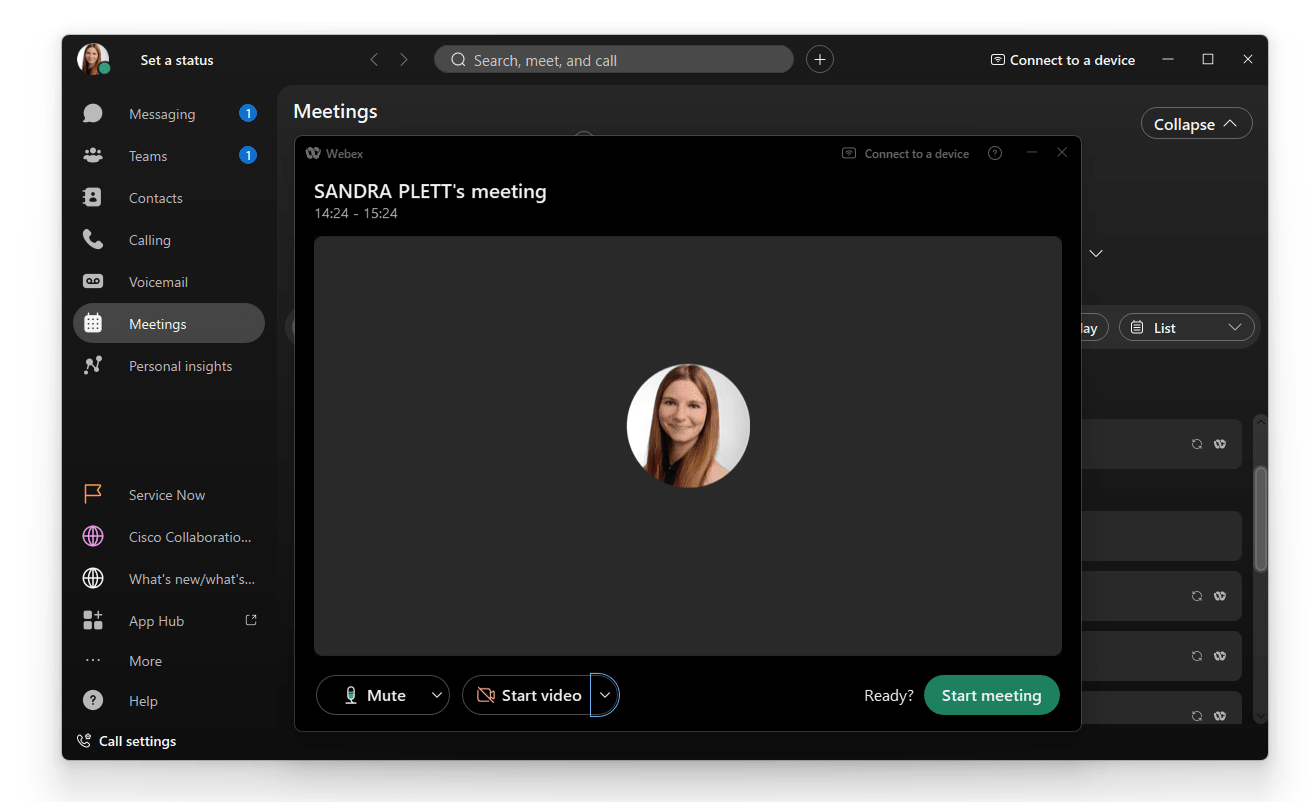 Anleitung, wie man den Hintergrund bei Webex ändert