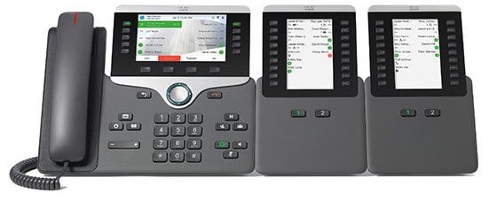 Cisco IP Telefon 8861 mit 2 Erweiterungsmodulen