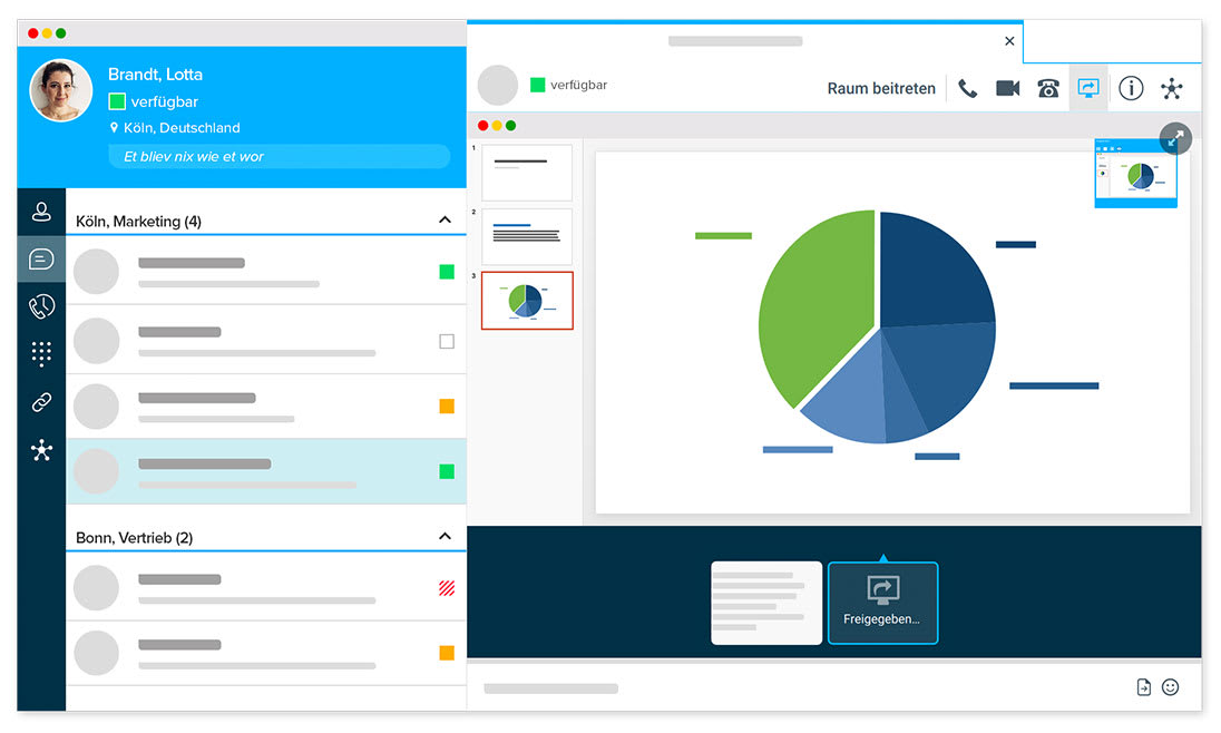Screen-Sharing mit Placetel UC-One