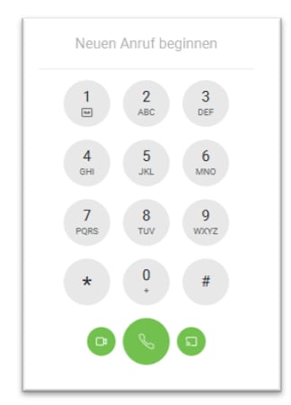 Oberfläche eines SIP Clients