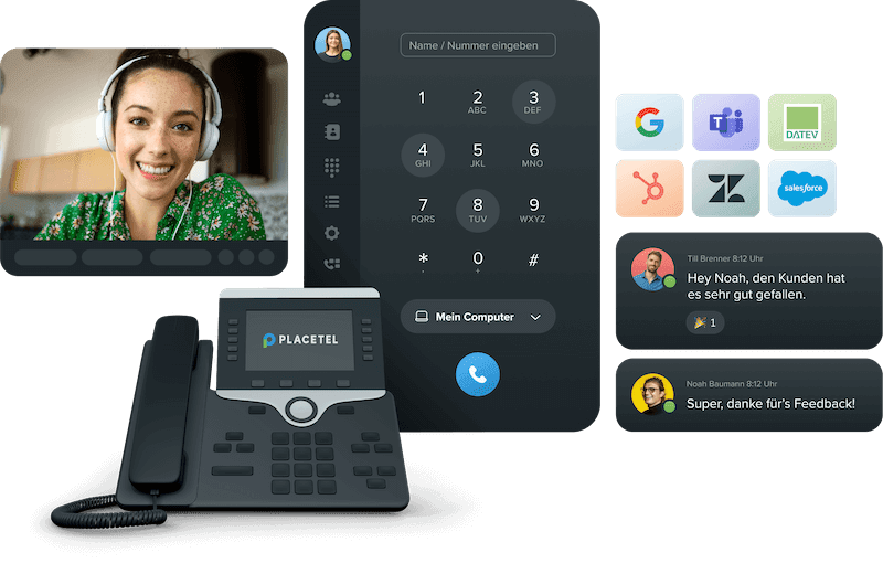 Webex für Placetel mit Telefonie, Messaging und Meetings