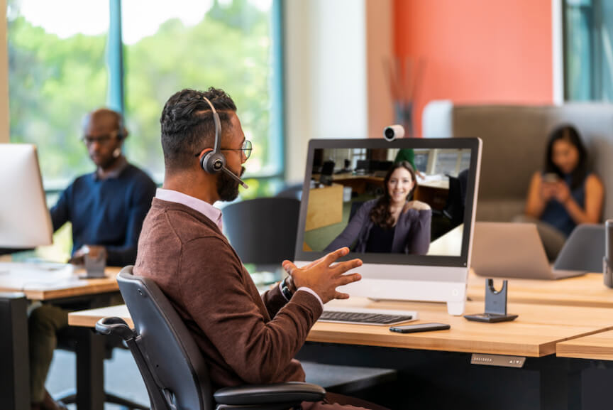 Videokonferenz im Büro