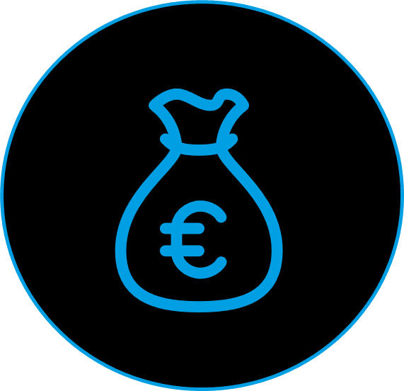 Ein Icon, das einen Geldbeutel mit einem Eurozeichen zeigt.