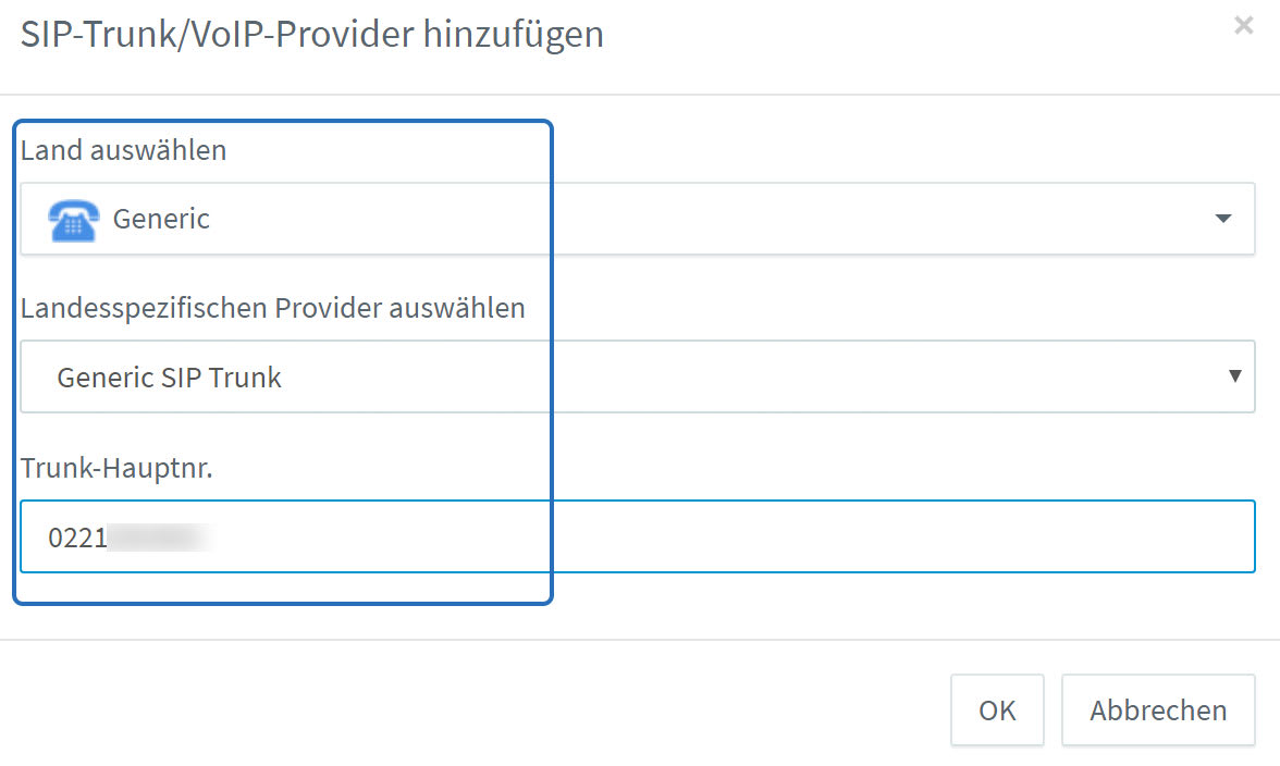 3CX Trunk - Generic Provider einrichten