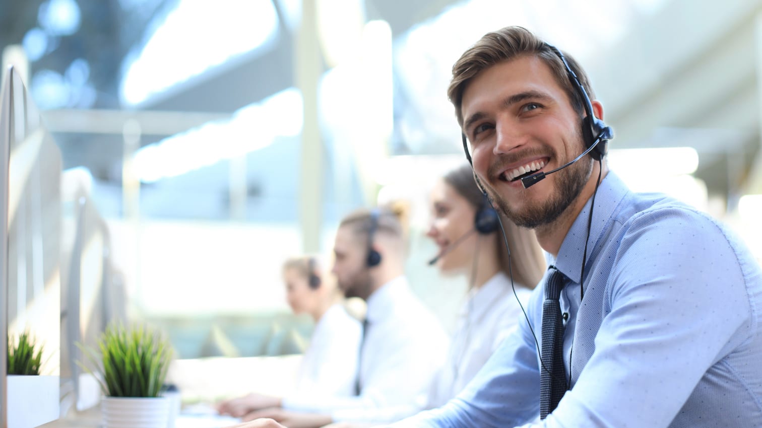 Agenten im Call-Center