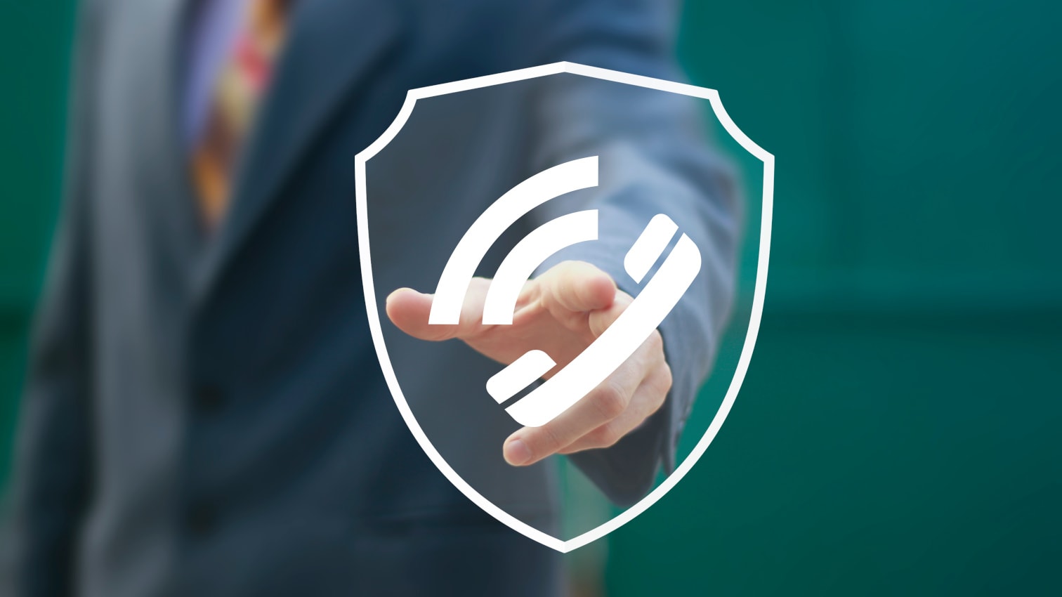 Sicherheitsschild mit einem Telefon in der Mitte