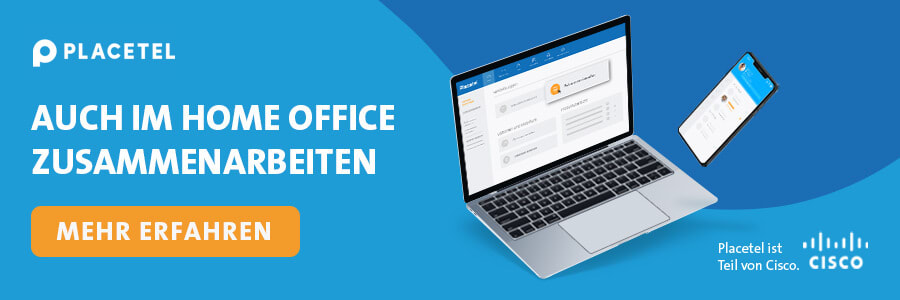 Banner für die Homeoffice-Lösung von Placetel