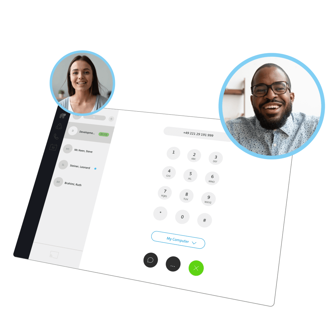 Oberfläche des Webex-Clients