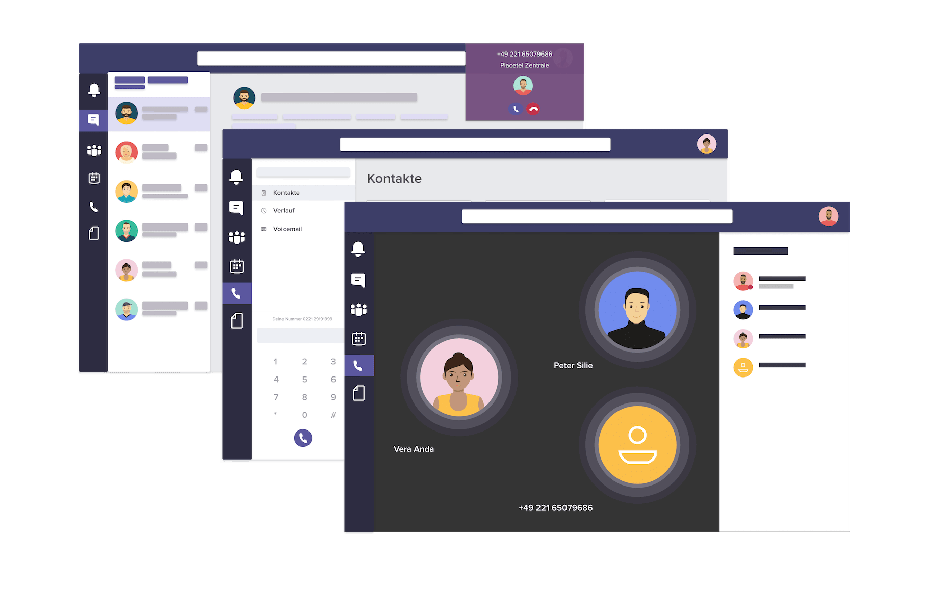 Telefonie-Optionen der MS Teams Integration