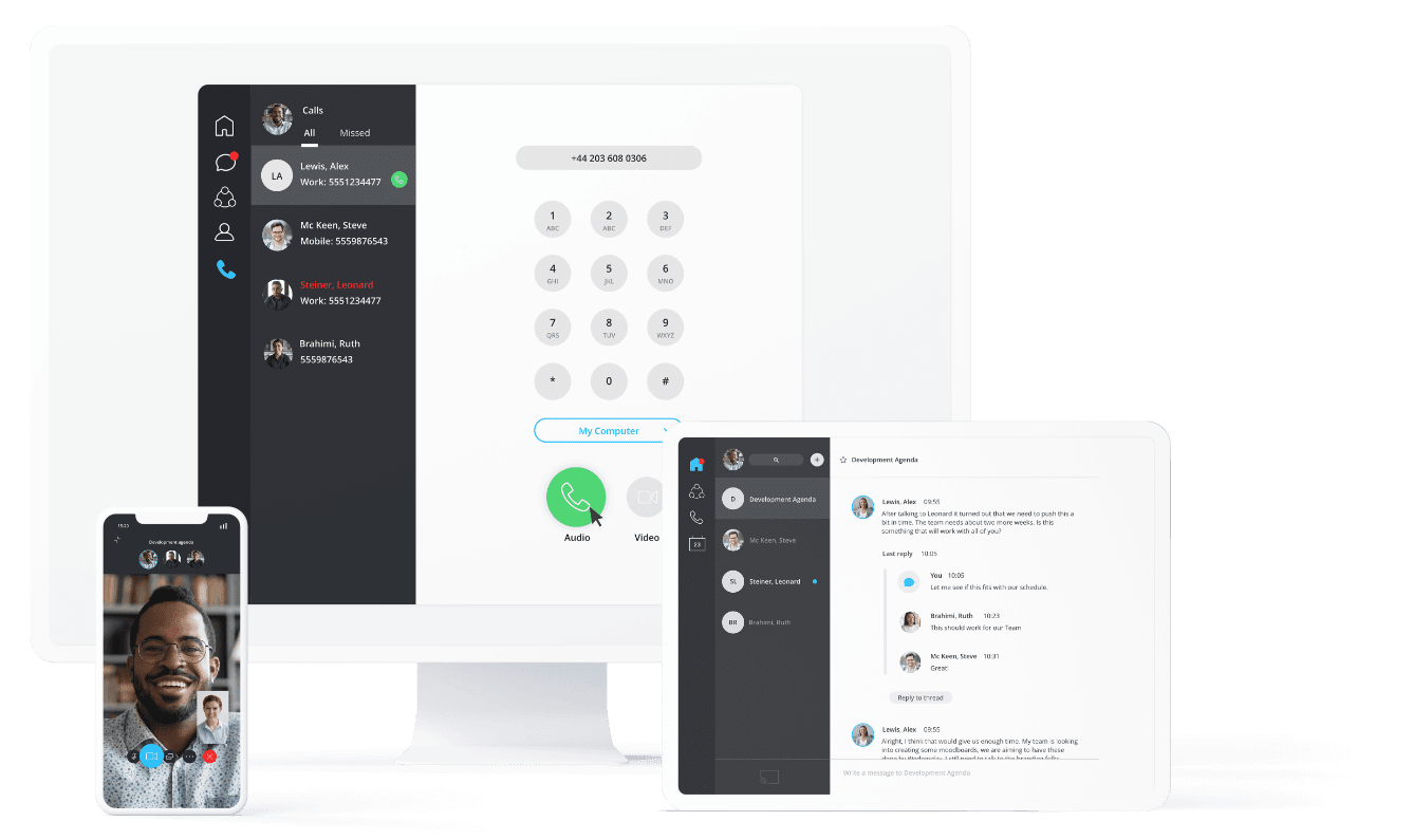Cloud-Telefonie, Team-Messaging und Online-Meetings