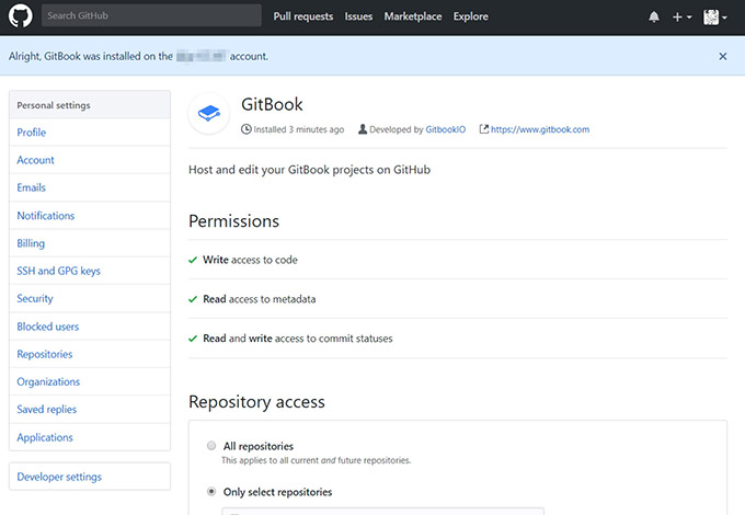 github install confirm password