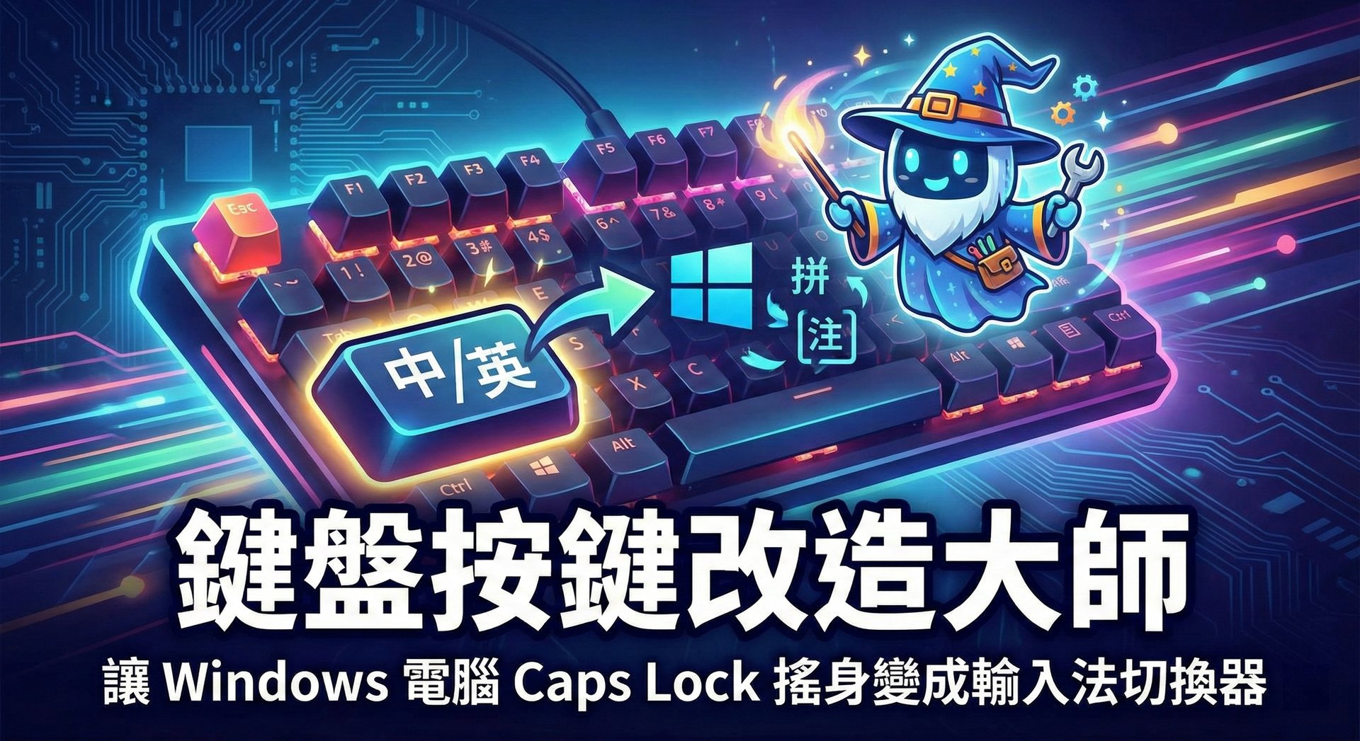 CapSwitch：鍵盤按鍵改造大師，讓 Caps Lock 搖身變成輸入法切換器