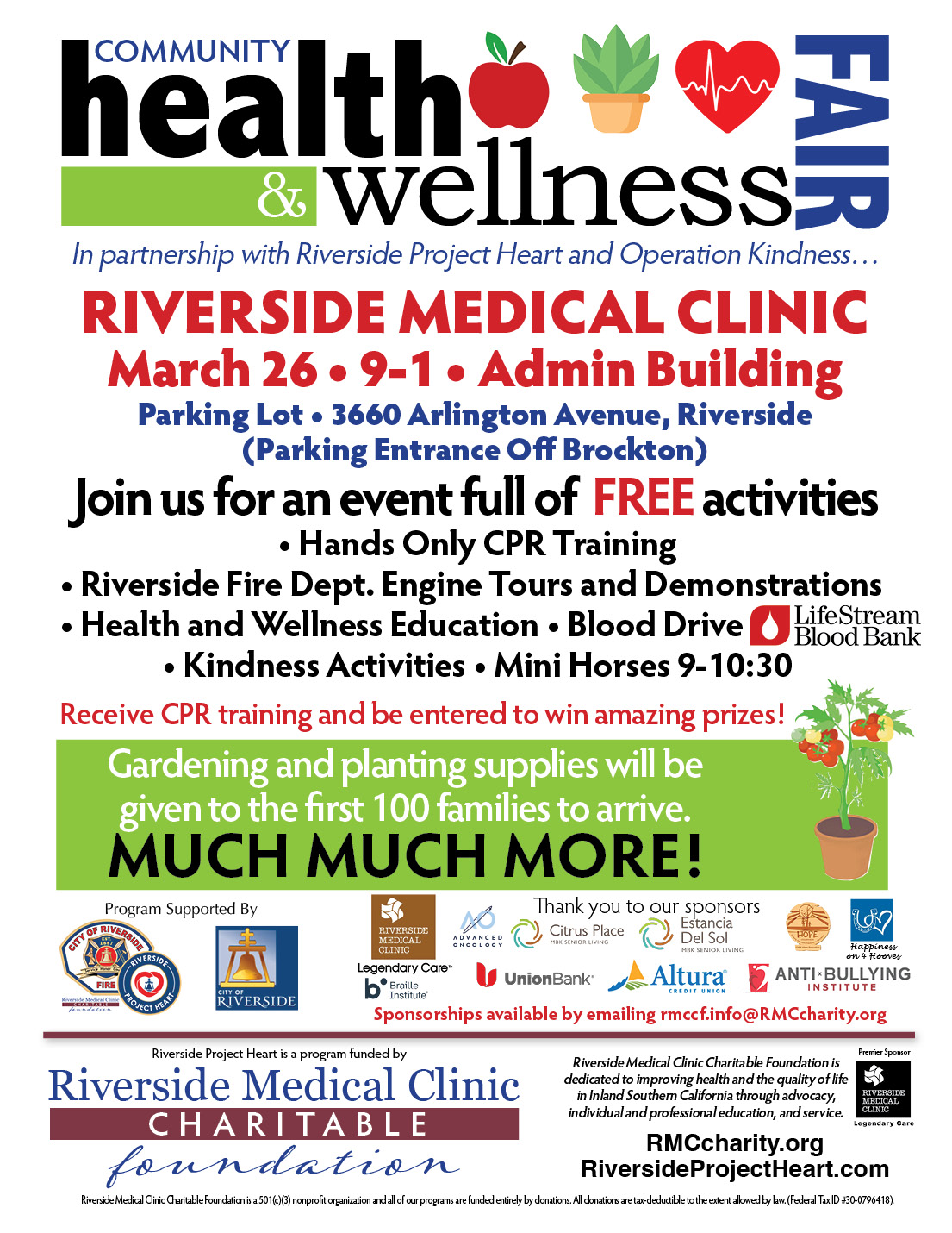 Community Health Wellness Fair Campus Riverside   Health Fair Flyer 0326 Jpg