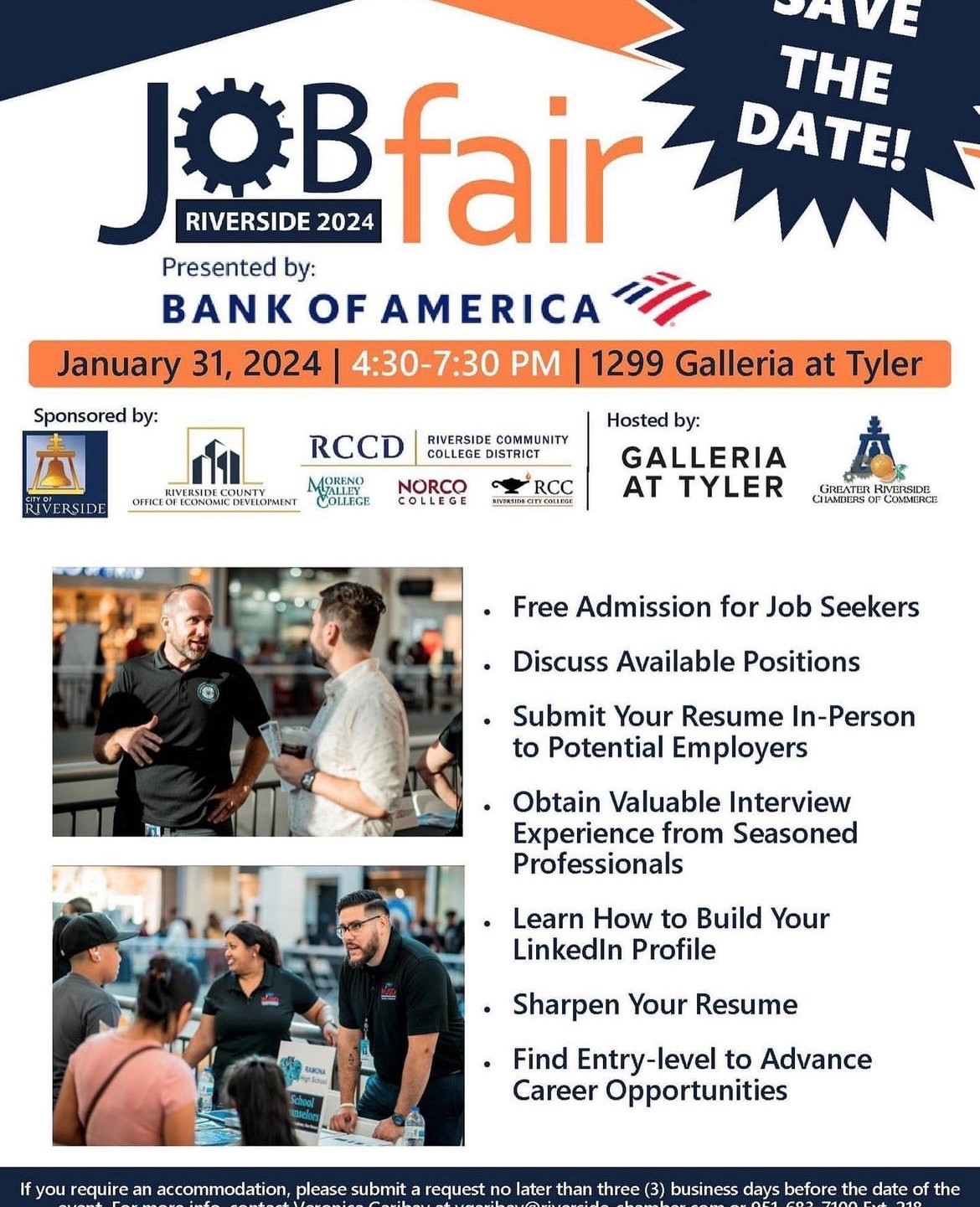 2025 Riverside Annual Job Fair Tyler Mall Campus Riverside