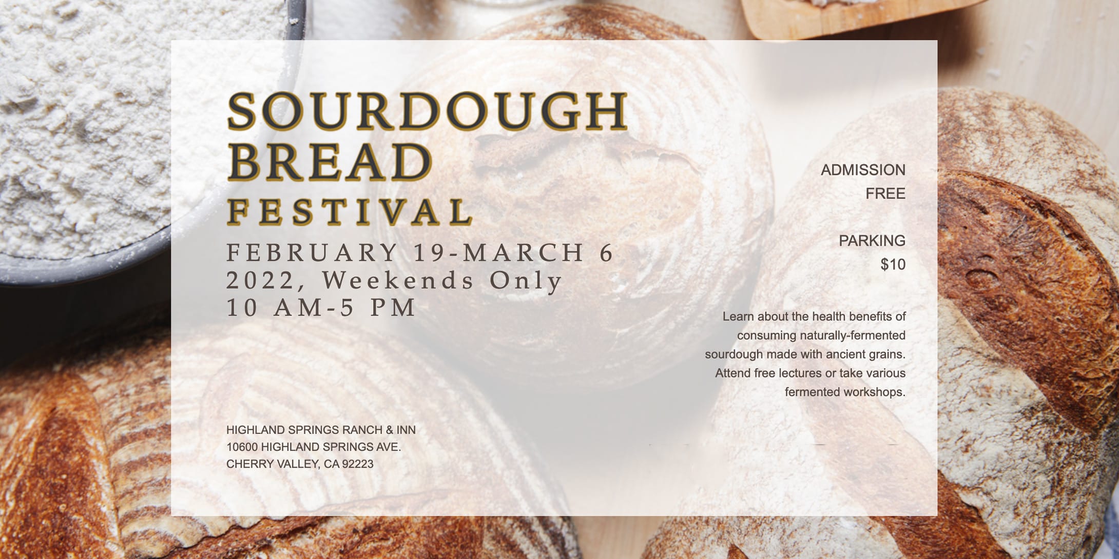 Sourdough Bread Festival Campus Riverside