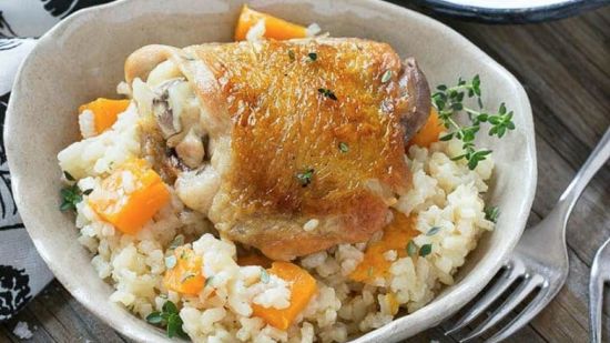 One-Pot Chicken + Rice Bake 