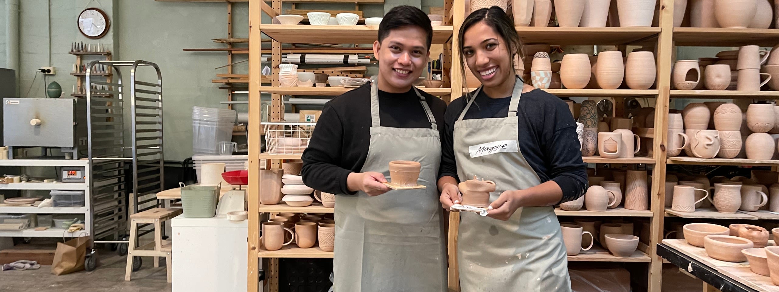 Clay and sip wheel throwing pottery class City of Sydney What’s On