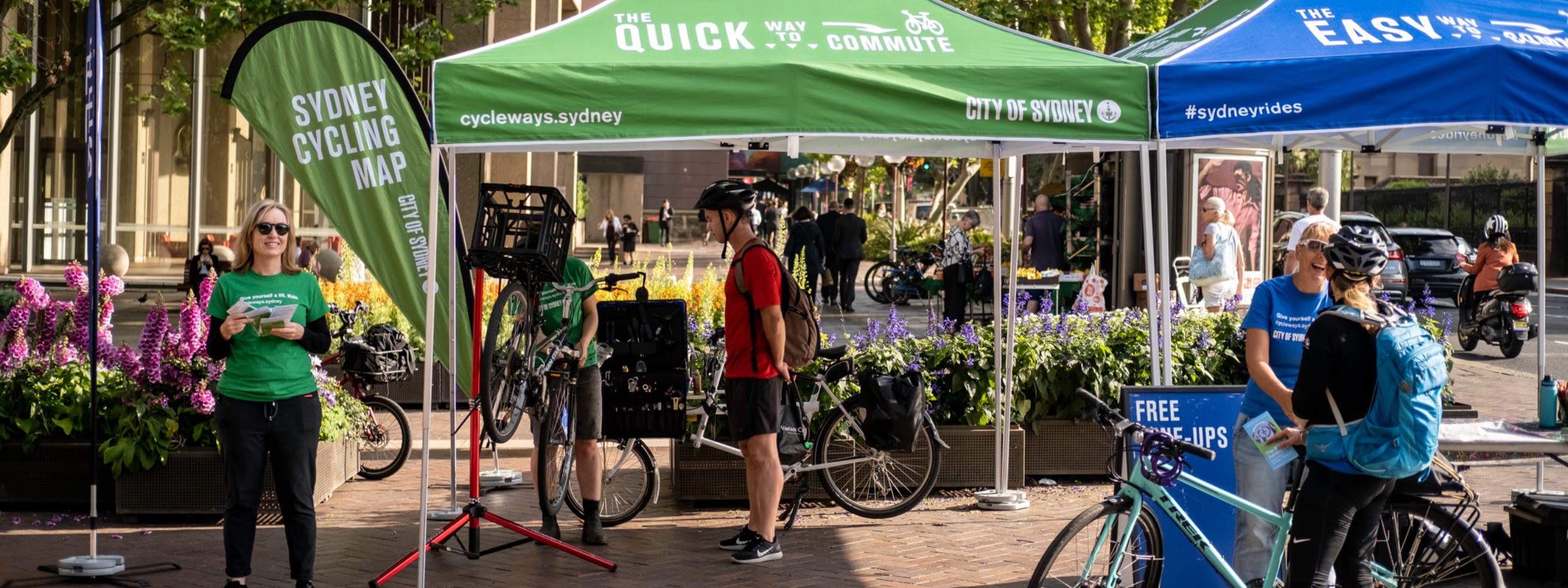 Bike valet parking & tune ups Stanley St Sydney Streets City of