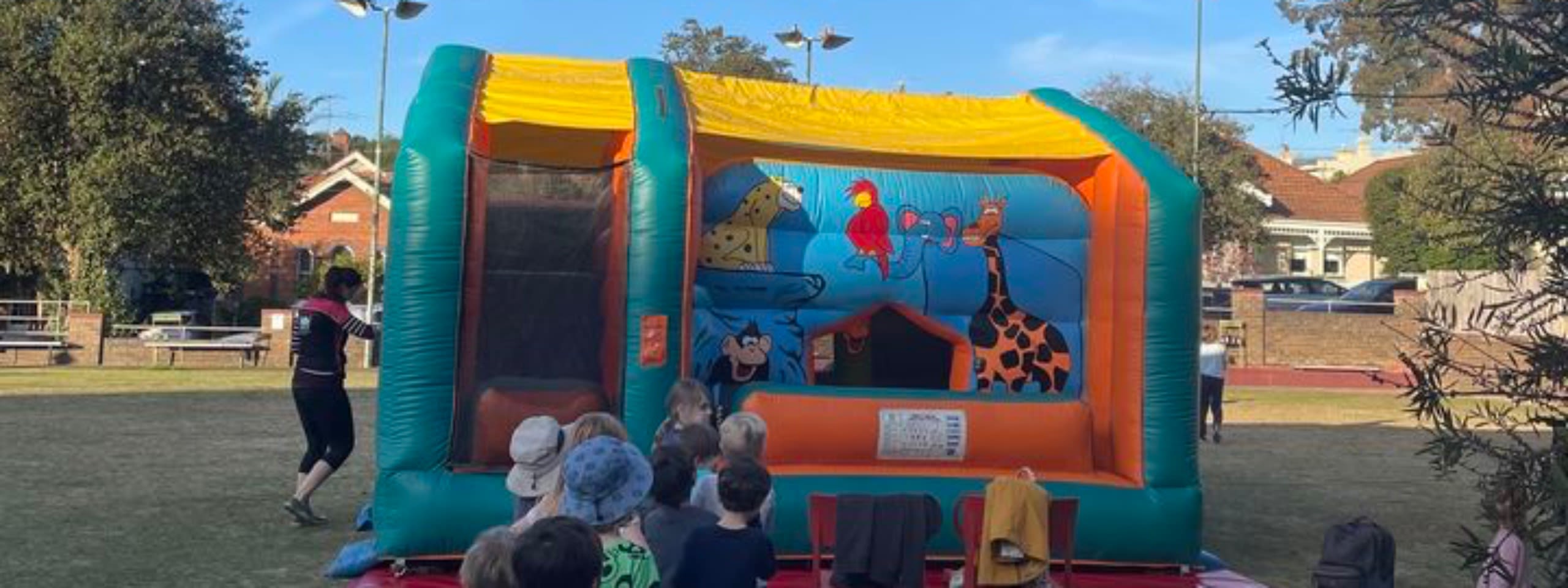 Jumping castle at Convene on the green!