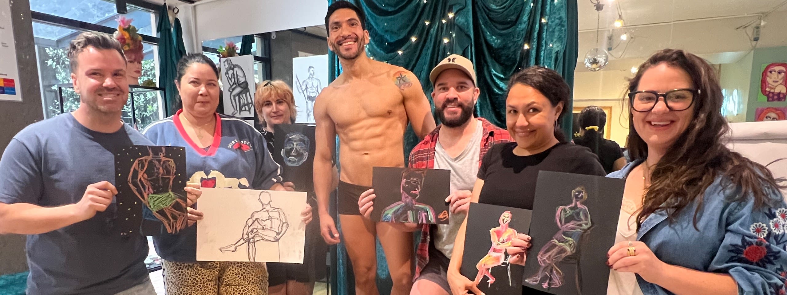 Life drawing hosted by a Drag Queen workshop