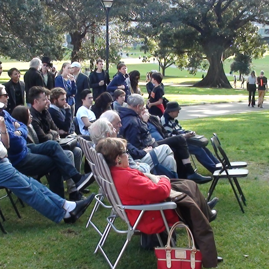Soapbox orators in The Domain