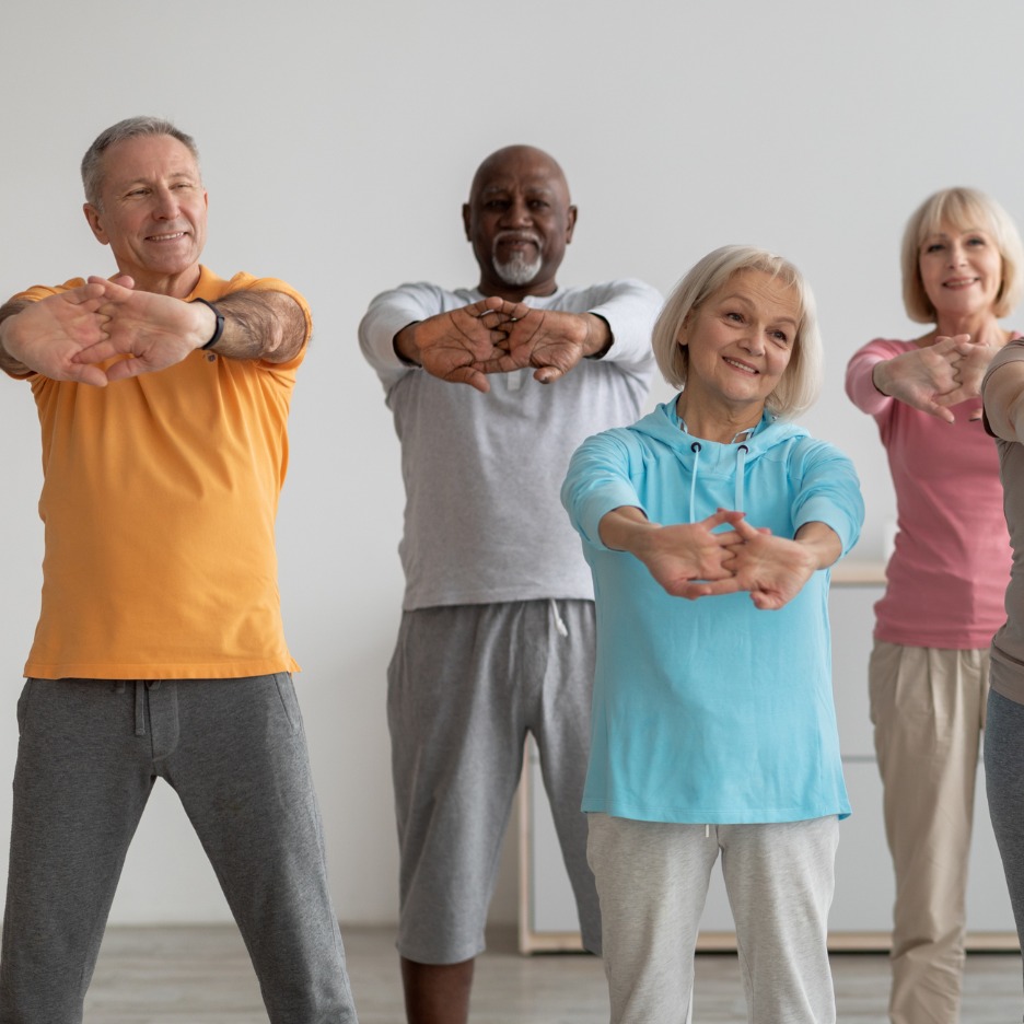 Fitness class for older adults
