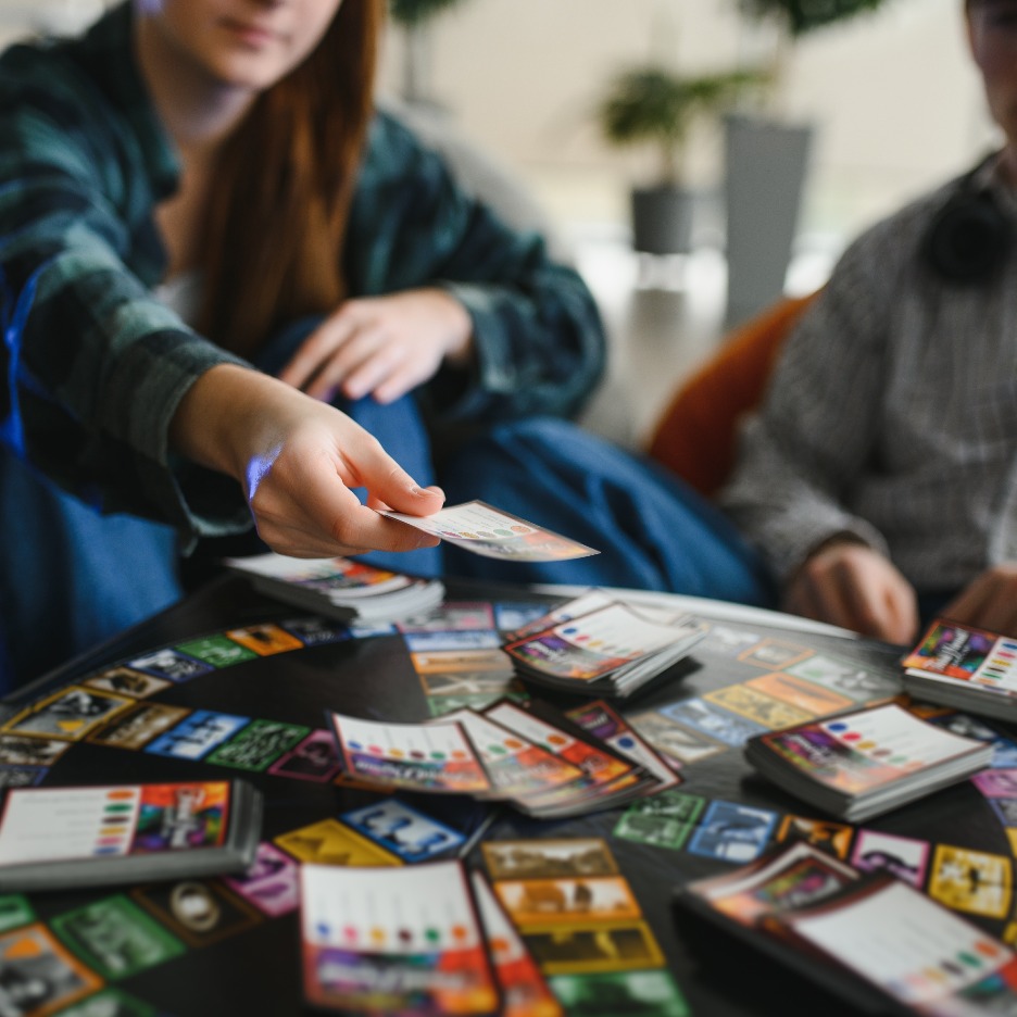 Board games and snacks for ages 13 to 18 