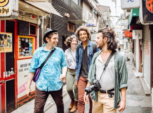 Group of people in Tokyo with a private tour guide