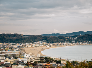 Coastal view of Kamakura, Japan