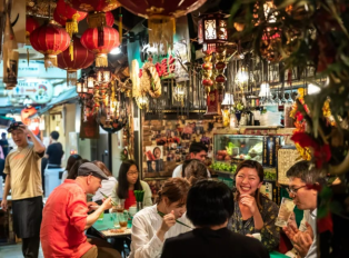 Japanese people in a local Izakaya, Japan