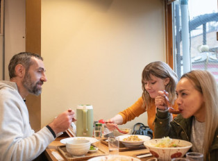 A  traditional Japanese breakfast at Hatsufuji