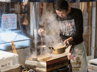 Cooking some traditional Japanese food