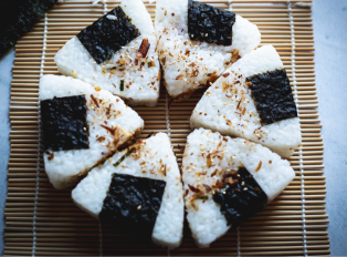 Onigiri, those neat rice balls wrapped in seaweed