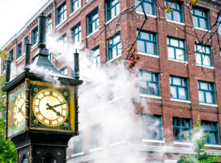 See the Gastown Steam Clock