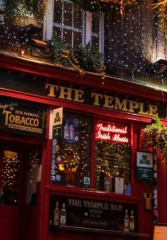 Locals outside a popular pub in Dublin after a night out