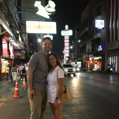 Evening lights and easy smiles on a Thai night out